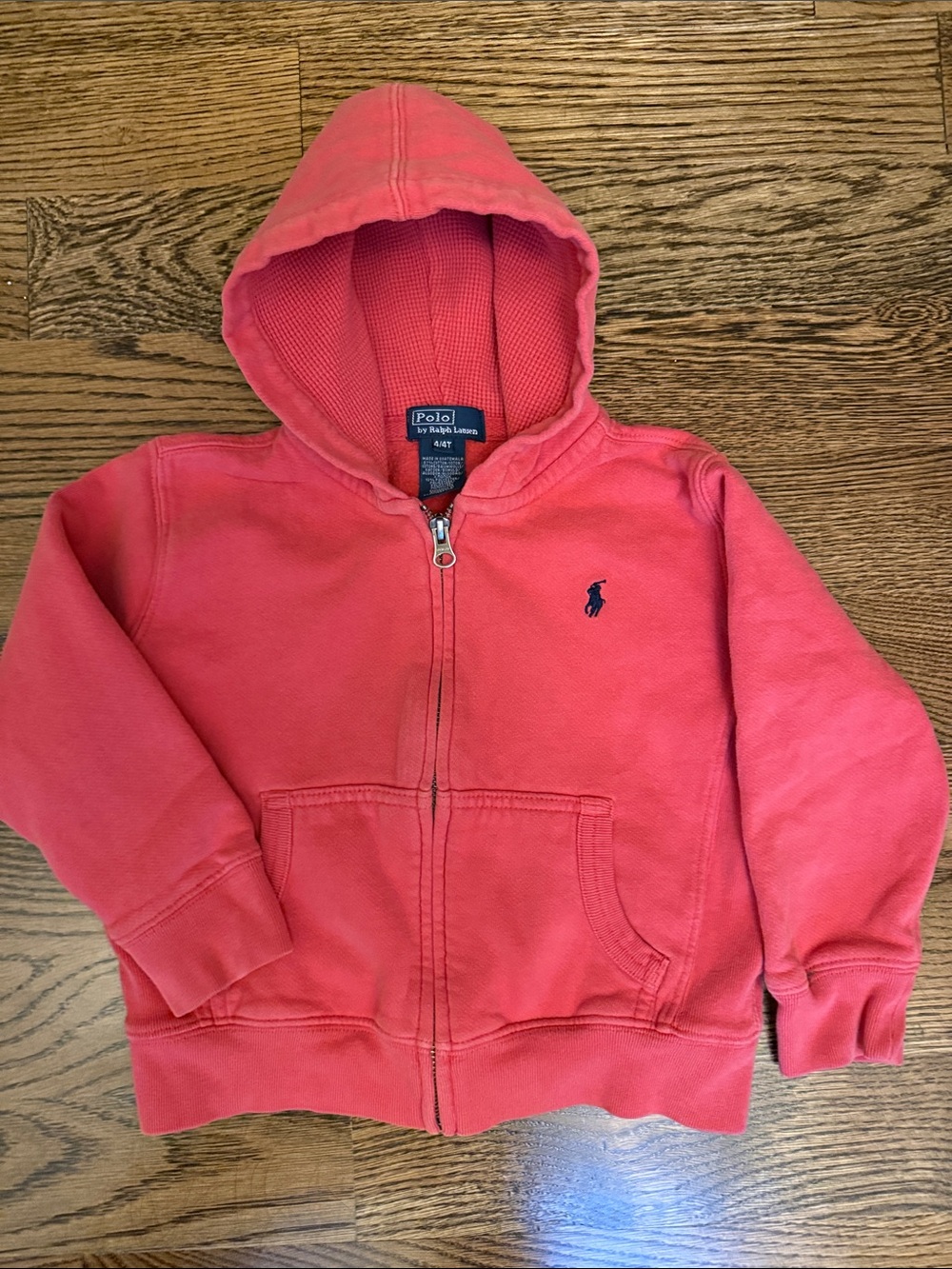 Polo by Ralph Lauren Coral Pink Kids Zip Hoodie